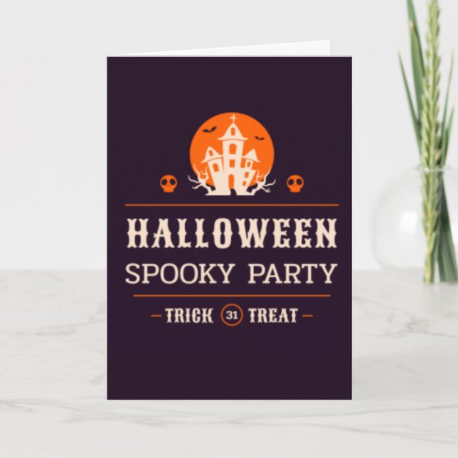 Tarjeta Spooky Halloween Card (Anverso)