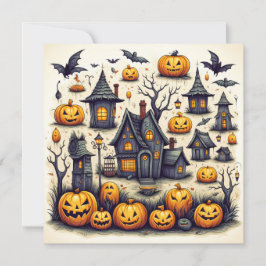 Tarjeta Spooky Happy Halloween Collage