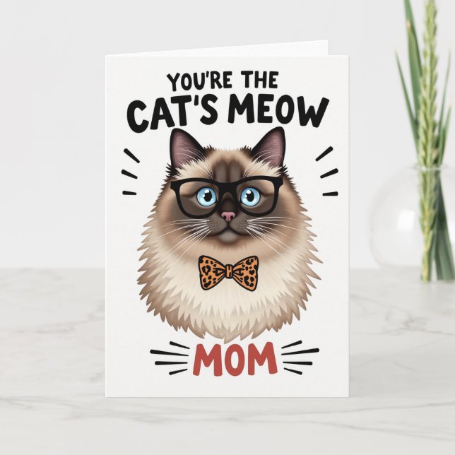 Tarjeta Spotted Bow Tie Mom Card (Anverso)