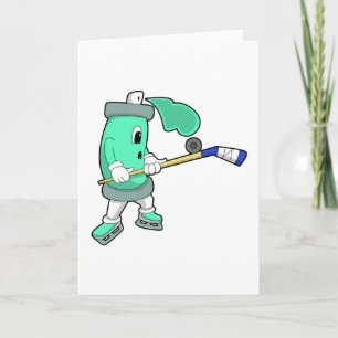 Tarjeta Spray de hielo en hockey sobre hielo con palo de h