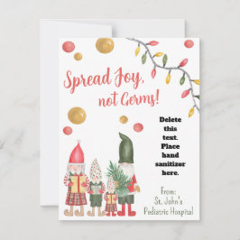 Tarjeta Spread Joy Not Germs Elf Hand Sanitizer Gige Card