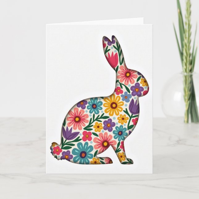 Tarjeta Spring Animal Flower Garden Card (Anverso)