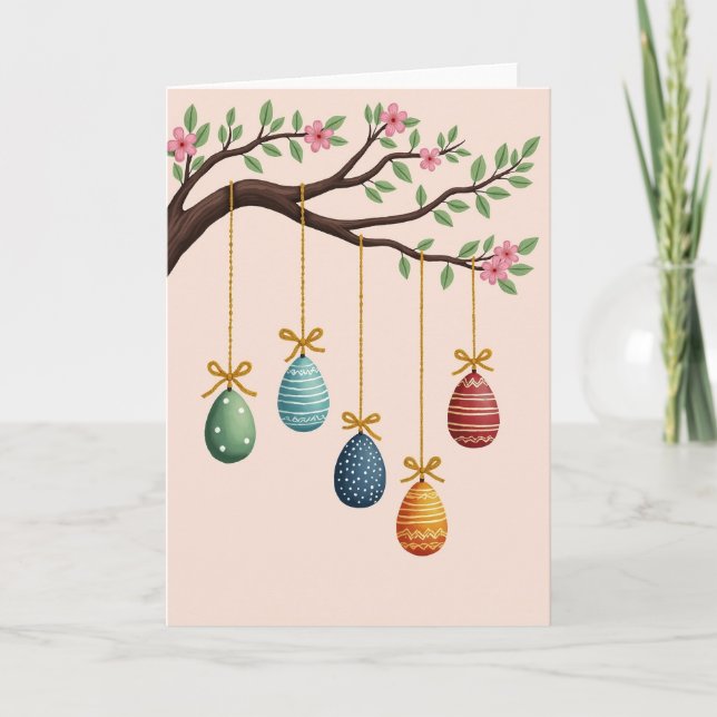 Tarjeta Spring Blossom Hanging Ornaments Card (Anverso)
