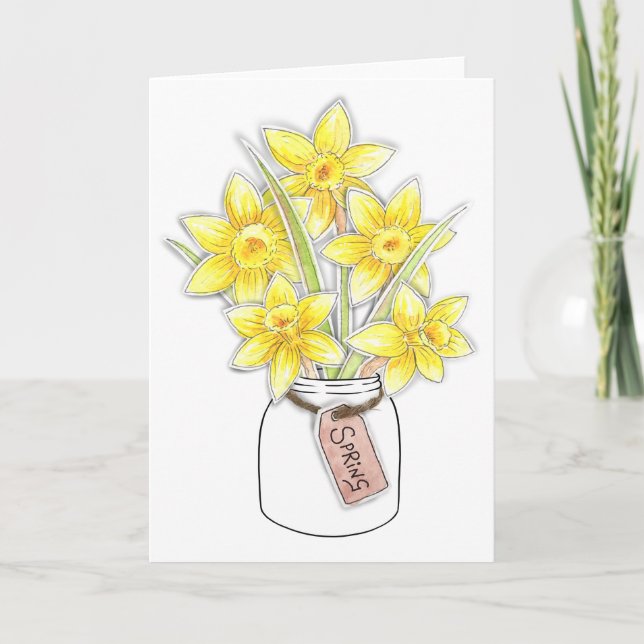 Tarjeta Spring Daffodils (Anverso)