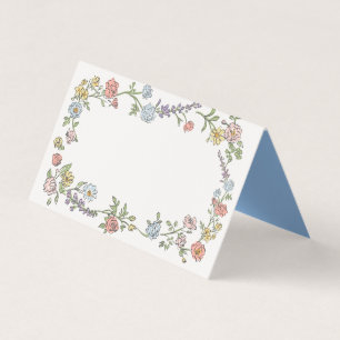 Tarjeta Spring Garden Fiesta Pastel Floral Table Place Car