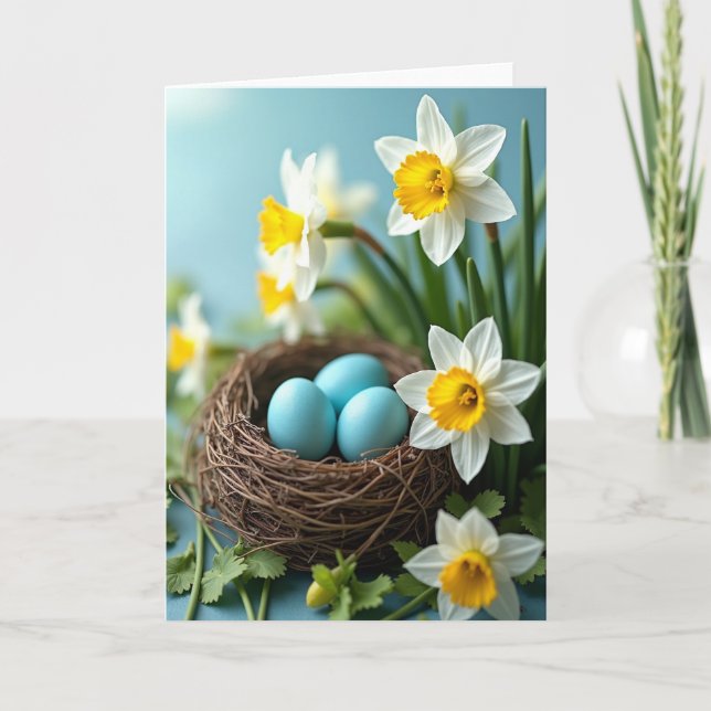 Tarjeta Spring Nest Egg Bloom Art Card (Anverso)