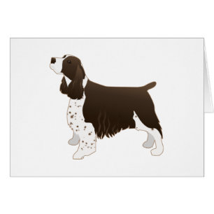 Tarjeta Springer Spaniel Basic de Raza Silhouette