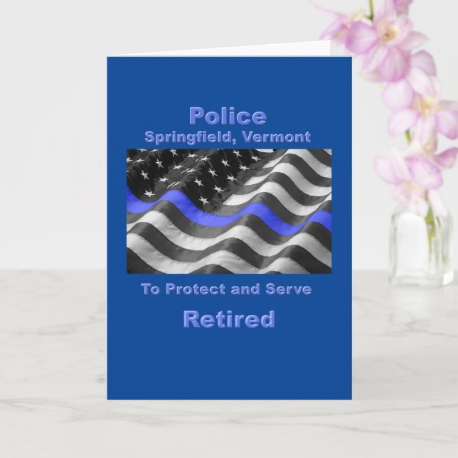 Tarjeta Springfield, Vermont. Policía (Orquídea)