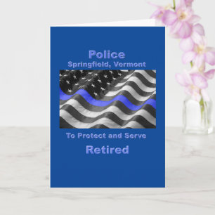 Tarjeta Springfield, Vermont. Policía