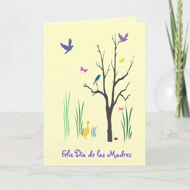Tarjeta Springtime Dia de las Madres (Anverso)