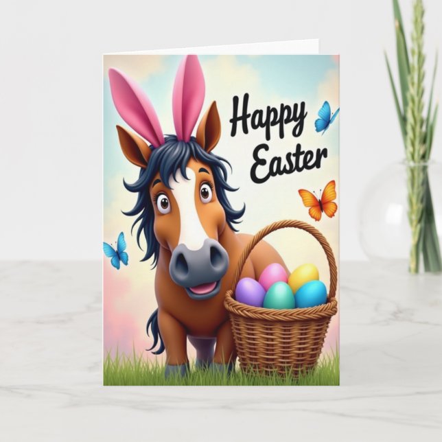 Tarjeta Springtime Horse Pattern Card (Anverso)