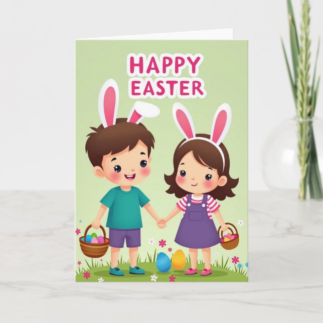 Tarjeta Springtime Kids Celebration Card (Anverso)