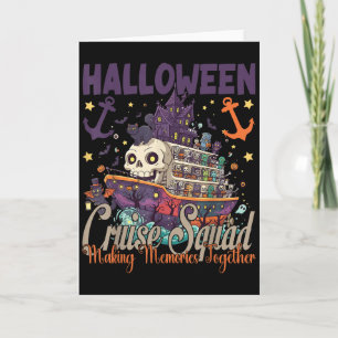Tarjeta Squad del crucero de Halloween Viaje de Halloween