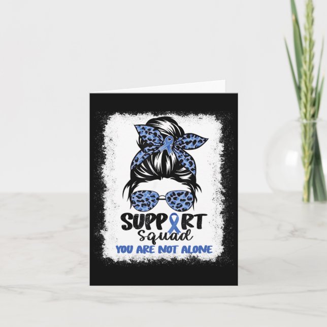 Tarjeta Squad Messy Bun Blue Warrior Ataxia Awareness (Anverso)
