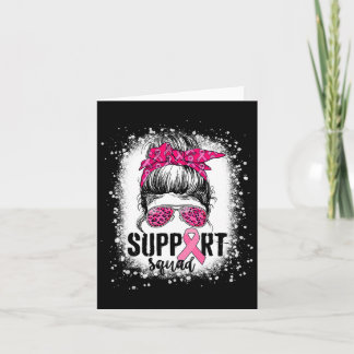 Tarjeta Squad Messy Bun Guerrero Rosa Cáncer de Mama