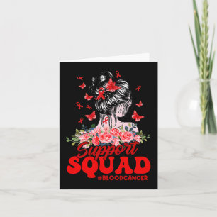 Tarjeta Squad Messy Bun mariposa Mariposa Cinta roja