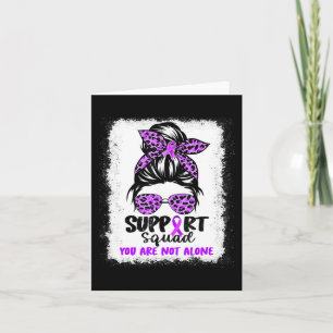 Tarjeta Squad Messy Bun Purple Warrior Alzheimer A