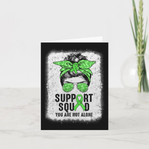 Tarjeta Squad Messy Bun Warrior Green Mental Health Awaren