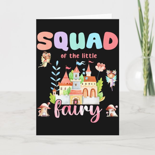 Tarjeta Squad Of The Little Fairy 1st Birthday Girl Fairyt (Anverso)