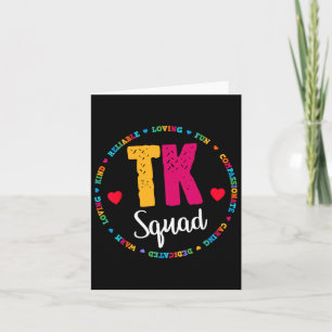 Tarjeta Squad Tee - Equipo de profesores de guardería de t