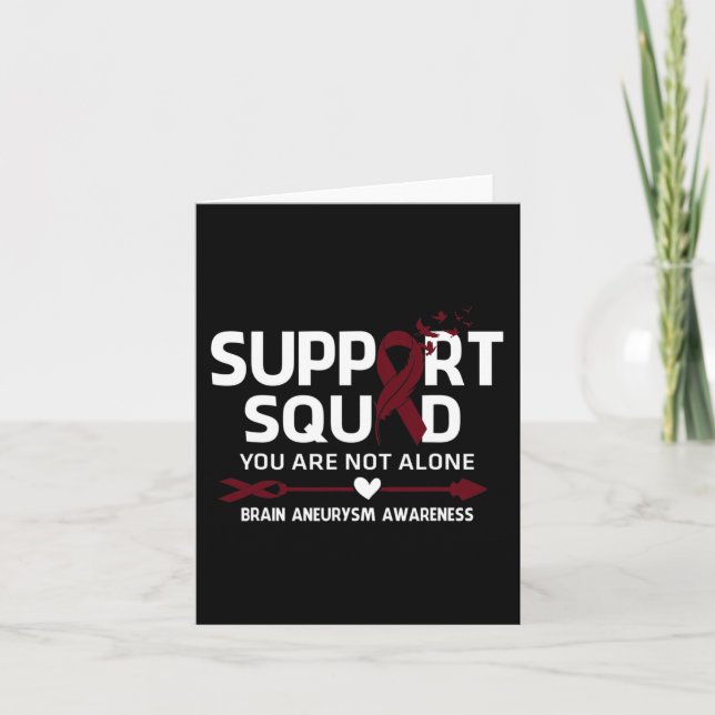 Tarjeta Squad Warrior Brain Aneurysm Awareness Fea (Anverso)