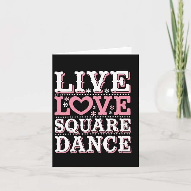 Tarjeta Square Dance Love Square Dancing Square Dance Squa (Anverso)