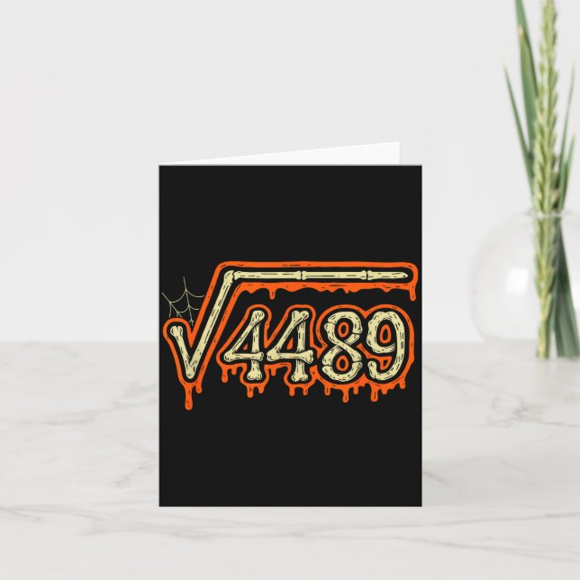 Tarjeta Square Root 4489 Equals 67 Geek Joke  (Anverso)