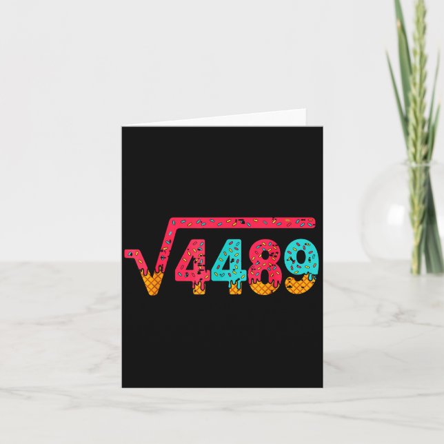 Tarjeta Square Root 4489 Slang Math Teacher Six Seven 6 7  (Anverso)