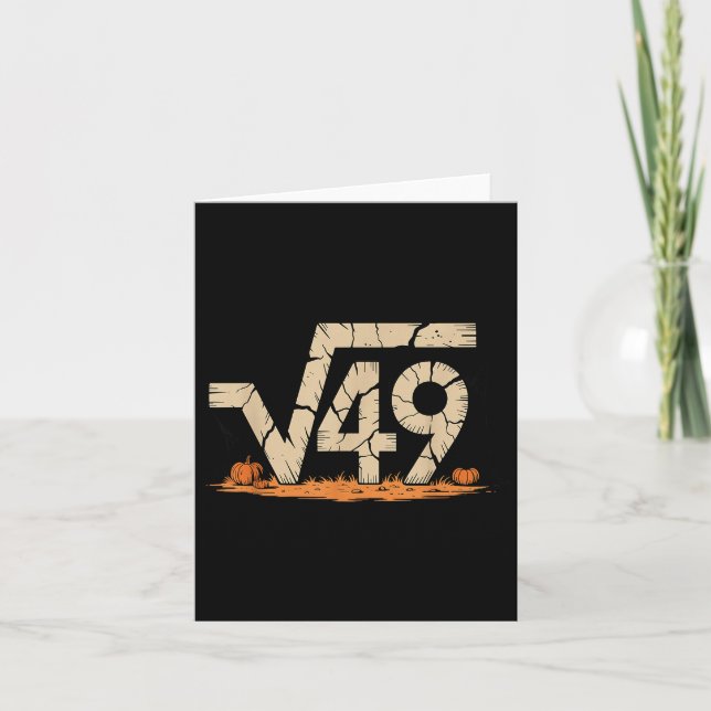 Tarjeta Square Root 67 Meme 6 7 Gen Alpha Halloween Six Se (Anverso)