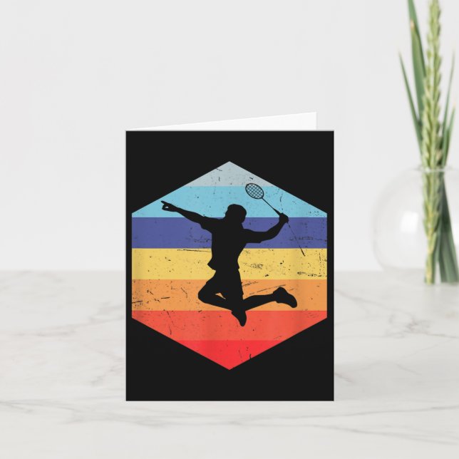 Tarjeta Squash Mens Badminton Player (Anverso)