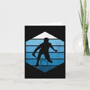 Tarjeta Squash Mujeres Hombres Jugador de Bádminton Volant