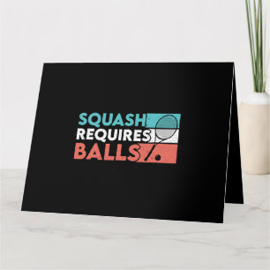 Tarjeta Squash Requiere Bolas Racquetball Squash Player Cr