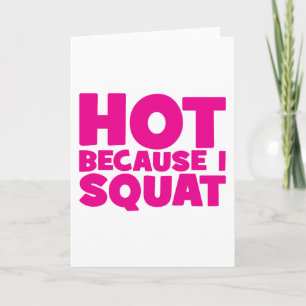 Tarjeta Squat - Caliente porque me quante, el divertido en
