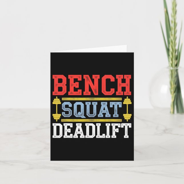 Tarjeta Squat Deadlift Barbell Bodybuilding 1 (Anverso)