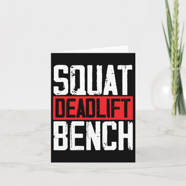 Tarjeta Squat Deadlift Bench Weibo Levantamiento de pesas (Anverso)