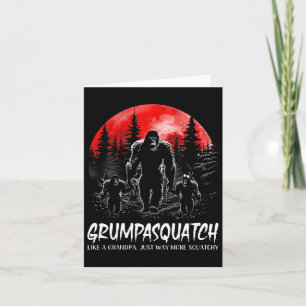 Tarjeta Squatch Funny Bigfoot Dad Sasquatch Yeti Fathers D