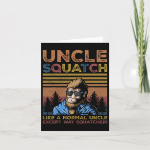 Tarjeta Squatch - Tío Bigfoot Día del Padre Yeti Sasquatch