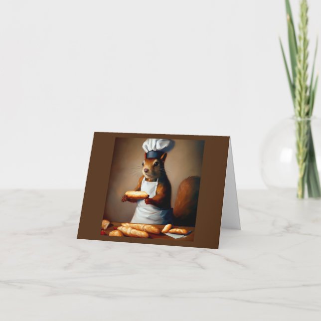 Tarjeta Squirrel French Baker (Anverso)