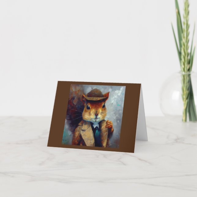 Tarjeta Squirrel Sherlock Holmes (Anverso)