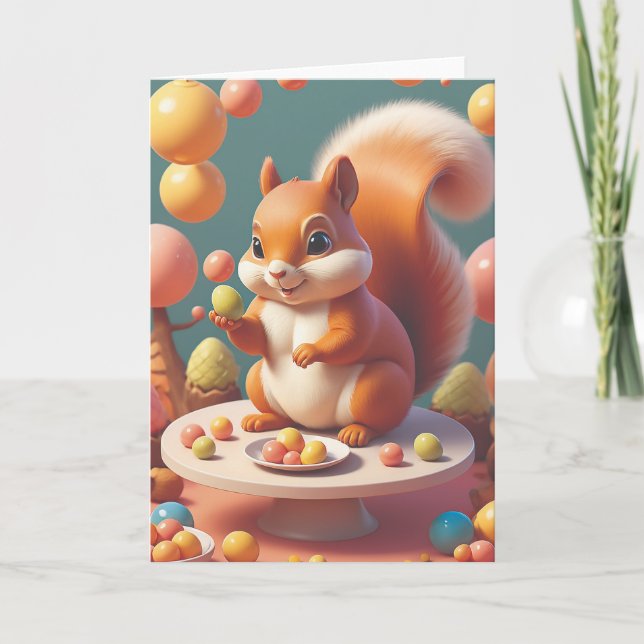 Tarjeta Squirrel's Sweet Soiree (Anverso)