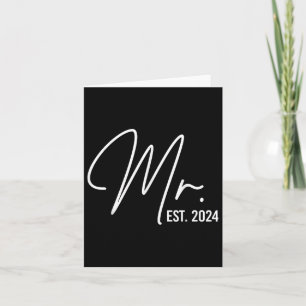 Tarjeta Sr. Est. 2024 Boda recién casado Hubby Mr.