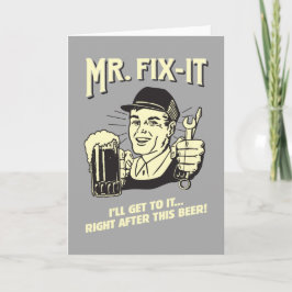 Tarjeta Sr. Fixit: Después de esta cerveza
