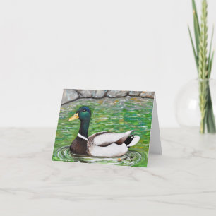 Tarjeta Sr. Mallard Duck Painting