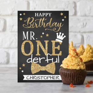 Tarjeta Sr. ONEmaravilloso primer cumpleaños