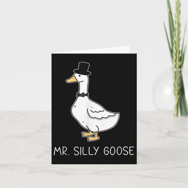 Tarjeta Sr. Silly Goose Pareja Matando Bodas Funny Hombres (Anverso)