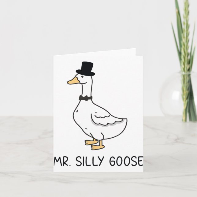 Tarjeta Sr. Silly Goose Y Sra. Silly Goose Couple Matchi (Anverso)