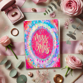 Tarjeta Sr. y la inespiritualidad del Boda Fun Floral Blue