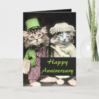 Tarjeta Sr. y señora Cat Anniversary Card