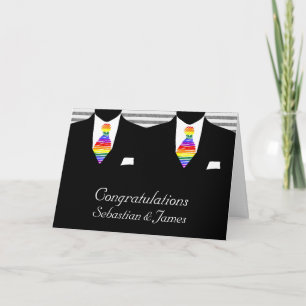 Tarjeta Sr y Sr, Felicitaciones de Boda de Dos Novios