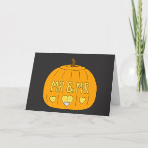 Tarjeta Sr. y Sr. Halloween Pumpkin